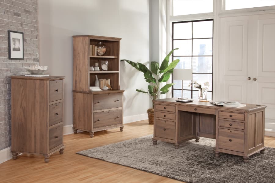 Wood Table And Cabinet
