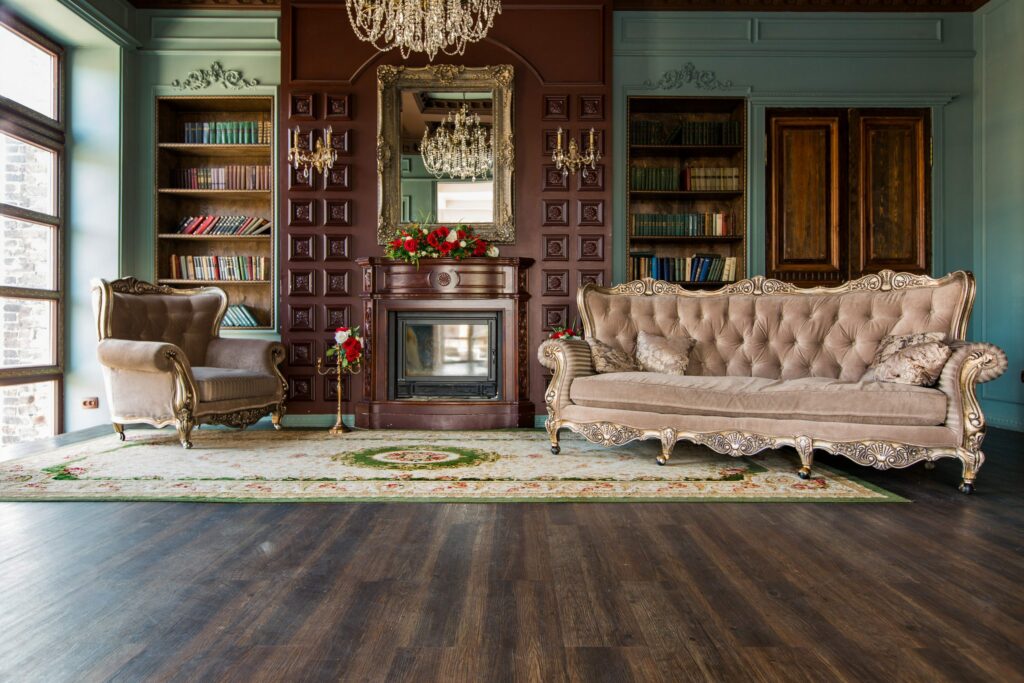 Luxury interior of home library