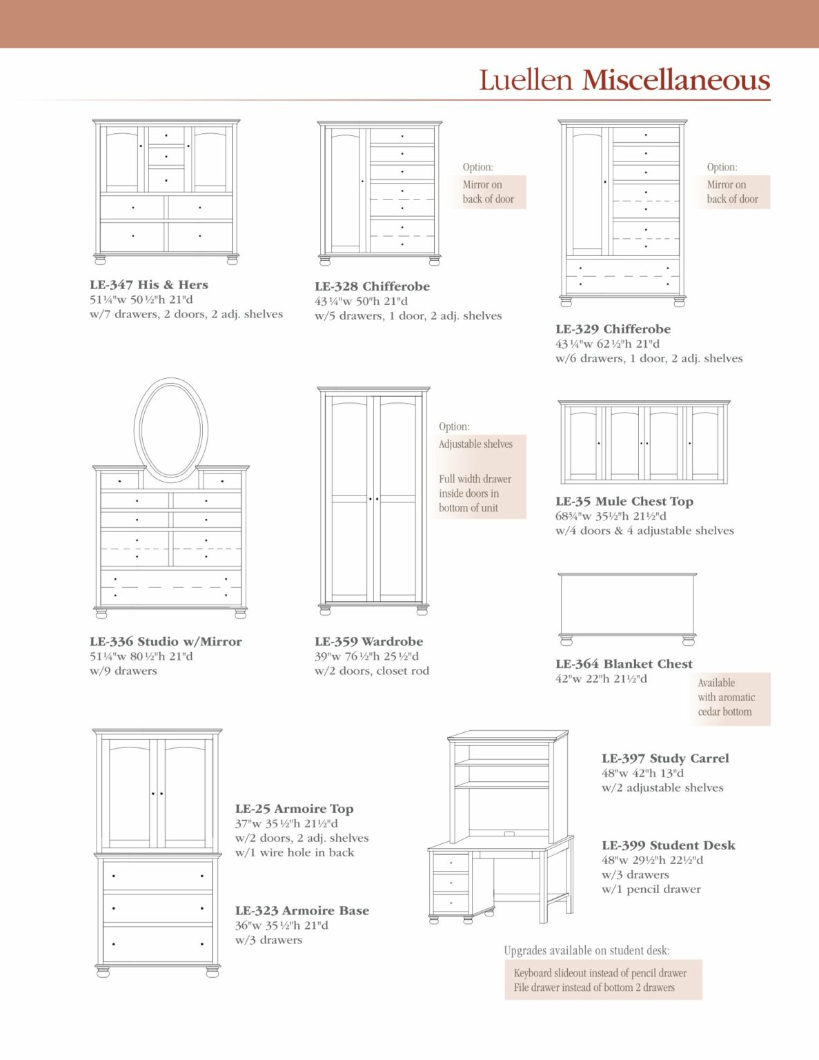 Luellen Bedroom Collection Adirondack Furniture