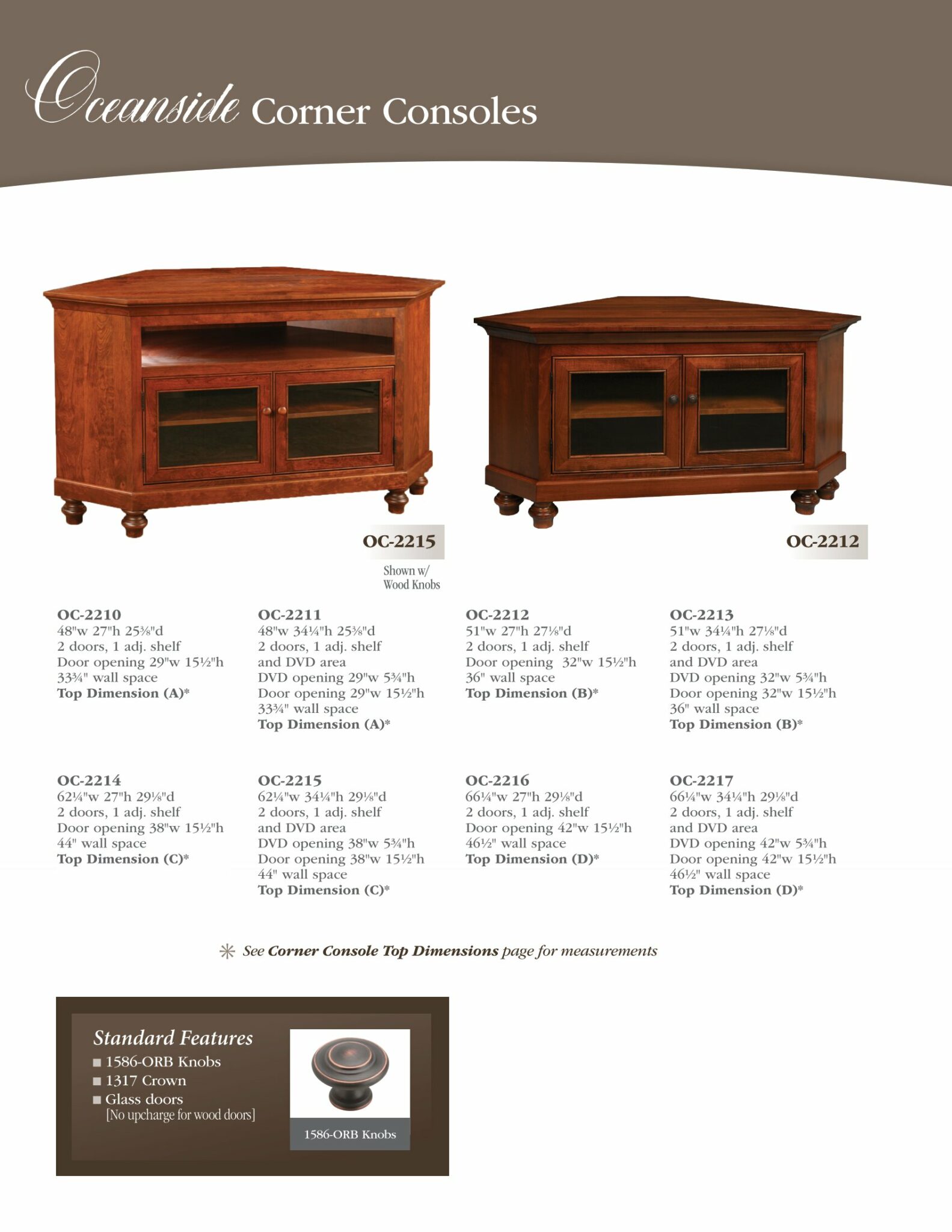 Oceanside Corner Console Adirondack Furniture